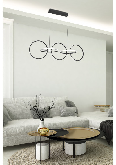 Kos pendant light 60 W LED 4000 K chromee 114 cm - product image 2