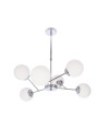 Lampa wisząca Belweder 6xE14 srebrny 64 cm