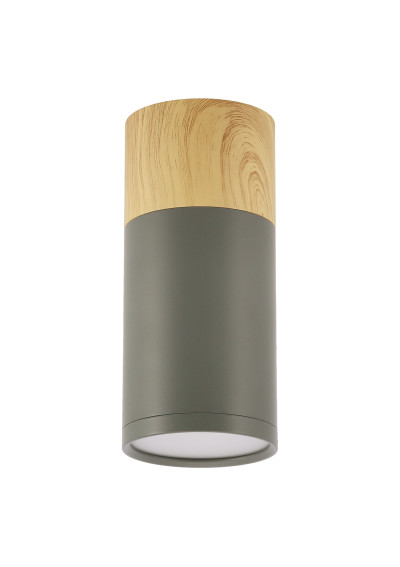 Tuba ceiling light 1xGU10 grey/drewniany 6,8 cm - product image 1