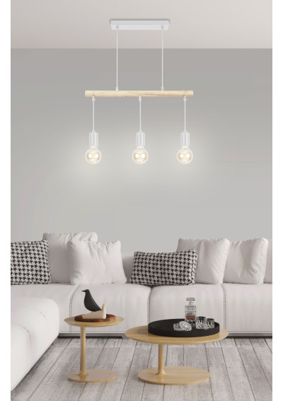 Lampa wisząca Izzy 3xE27 biały 55 cm - zdjęcie produktu 1