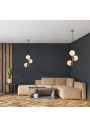 Duo pendant light 3xE14 matt black / gold 32,5 cm - product image 3