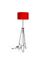 Lampa podłogowa Float 1xE27 czarny + czerwony 173 cm