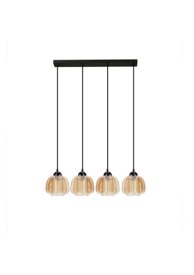 Lampa wisząca Valeria 4xE27 czarny 68 cm