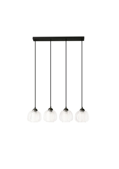 Valeria pendant light 4xE27 black 68 cm