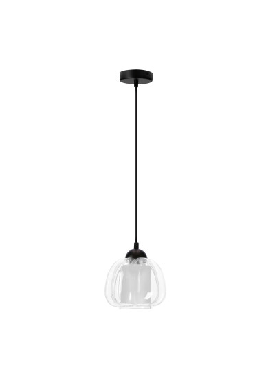 Lampa wisząca Valeria 1xE27 czarny 16 cm