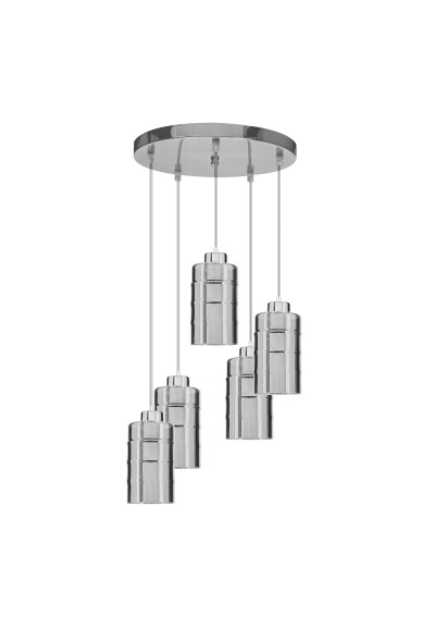 Lampa wisząca Metz 5xE27 srebrny 37 cm