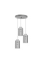 Metz pendant light 3xE27 silver 37 cm