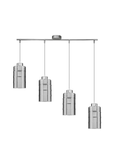 Metz pendant light 4xE27 silver 81 cm