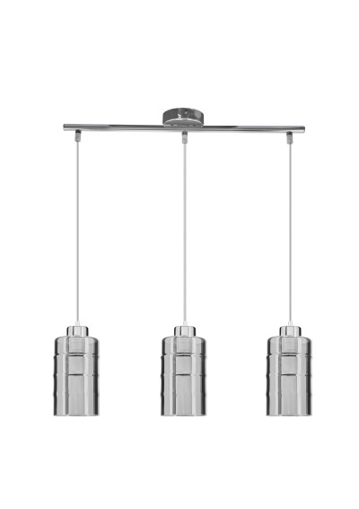 Metz pendant light 3xE27 silver 58 cm