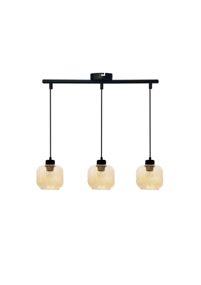Marla pendant light 3xE27 black 54 cm