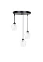 Krista pendant light 3xE27 black 38 cm