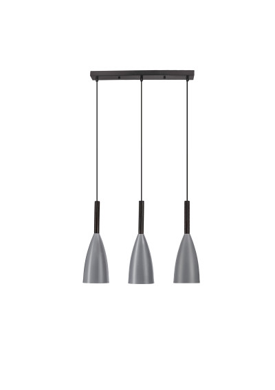 E27 pendant light 3xE27 grey 56 cm