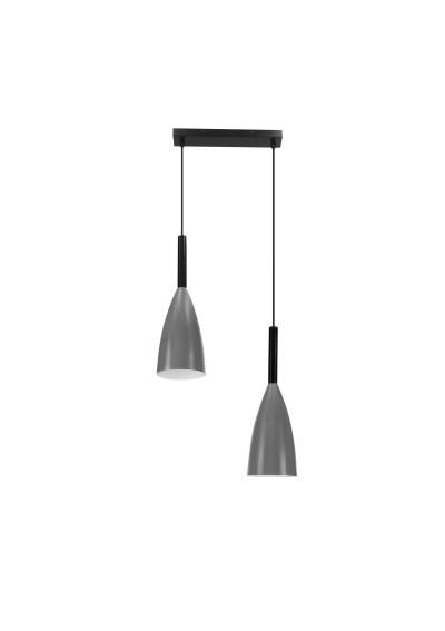 Lampa wisząca E27 2xE27 szary 36 cm