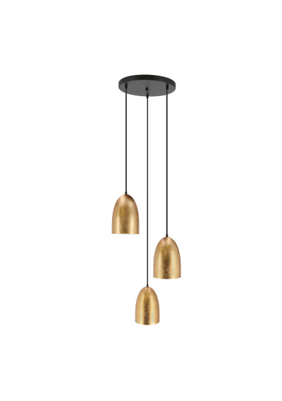 E27 pendant light 3xE27 gold 38 cm