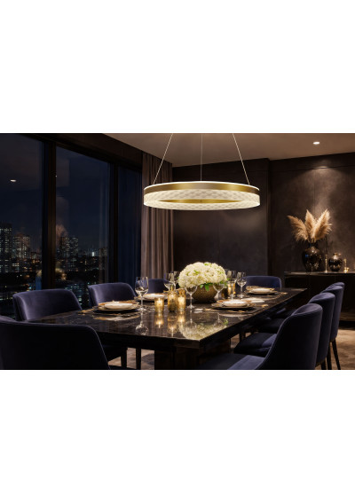 Lampa wisząca Gloris 36 W LED 3000 K złoty 60 cm - zdjęcie produktu 1