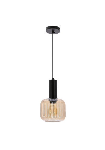 Lampa wisząca Linox 1xE27 czarny 15 cm