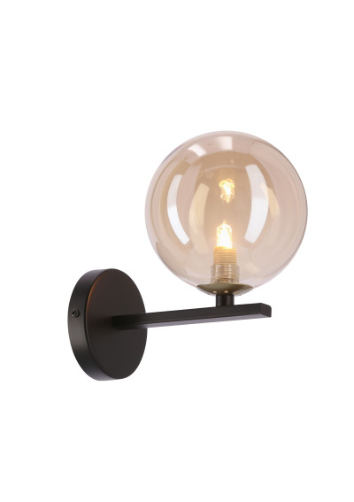 Lampa ścienna G9 1xG9 czarno złoty 20 cm