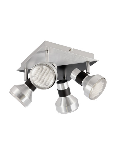 Lampa sufitowa Sortha 4xGX53 srebrno czarny 27 cm