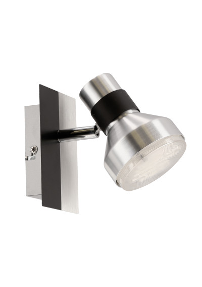 Lampa ścienna Sortha 9 W LED 2700 K srebrno czarny 12 cm