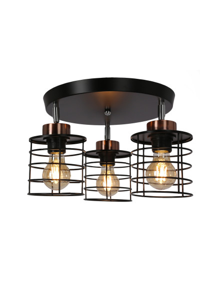 Glob ceiling light 3xE27 black / gold 40 cm - product image 2