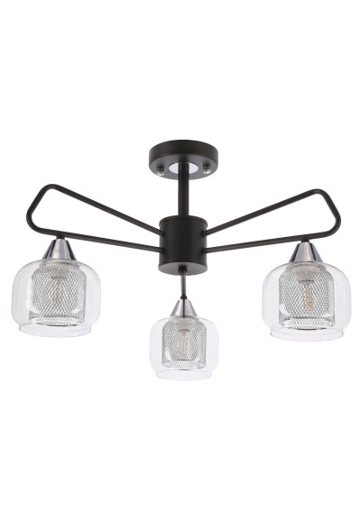 Gato ceiling light 3xE14 black 54 cm