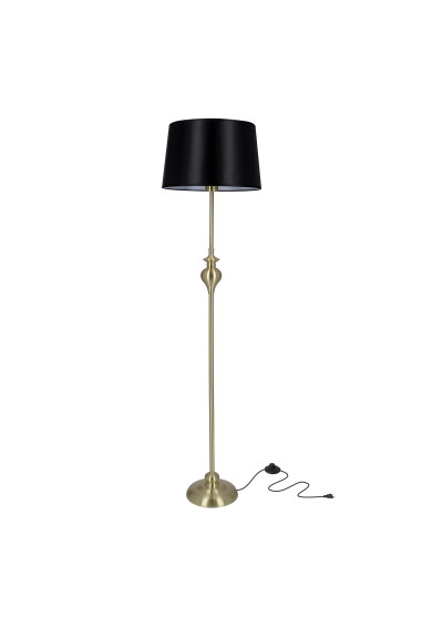 Prima floor lamp 1xE27 gold satynowy, abażur black 135 cm