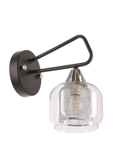 Lampa ścienna Gato 1xE14 czarny 22 cm