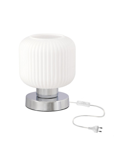 Lampa stołowa Cromado 1xE27 srebrny 15 cm