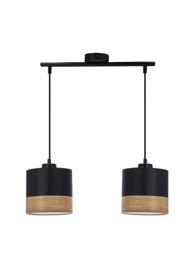 Porto pendant light black / drewniany 48 cm