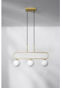 Lampa wisząca Jove 3xG9 mosiądz + biały 60 cm - zdjęcie produktu 3
