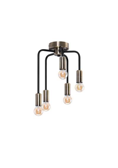 Saga ceiling light 5xE14 patyna / matowy black 25,5 cm - product image 2