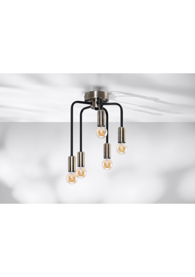 Saga ceiling light 5xE14 patyna / matowy black 25,5 cm - product image 3