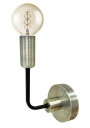 Saga wall light 1xE14 patyna / matowy black 12 cm - product image 1