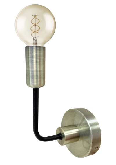 Lampa ścienna Saga 1xE14 patyna + matowy czarny 12 cm - zdjęcie produktu 1
