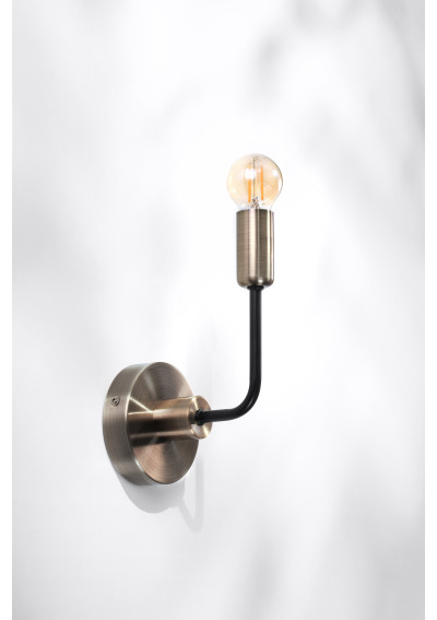 Lampa ścienna Saga 1xE14 patyna + matowy czarny 12 cm - zdjęcie produktu 2