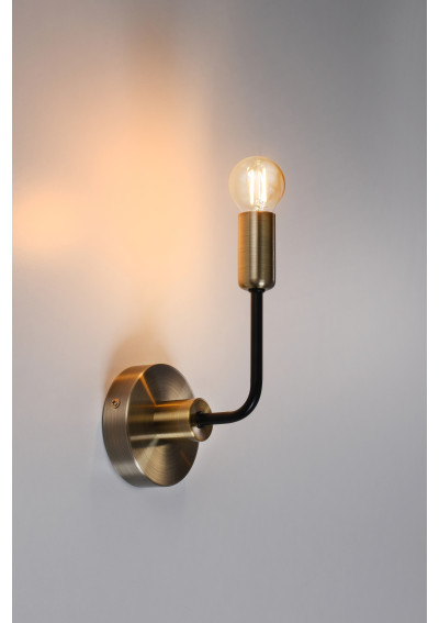 Saga wall light 1xE14 patyna / matowy black 12 cm - product image 3