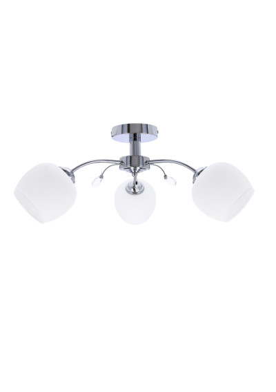 Estar ceiling light 3xE27 chromee / white 54 cm