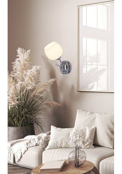 Lampa ścienna Estar 1xE27 chromowy + biały 18 cm - zdjęcie produktu 2