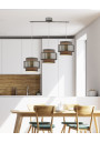 Lampa wisząca Hare 3xE27 chromowy, szary + srebrny 65 cm - zdjęcie produktu 1