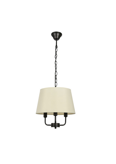 Lampa wisząca Pasteri 3xE14 czarny + beżowy 32,5 cm