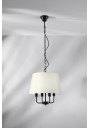 Lampa wisząca Pasteri 4xE14 czarny + beżowy 37,5 cm - zdjęcie produktu 1