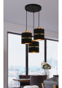 Lampa wisząca Assam 3xE27 czarny + złoty 40 cm - zdjęcie produktu 1