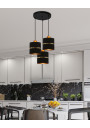 Lampa wisząca Assam 3xE27 czarny + złoty 40 cm - zdjęcie produktu 2