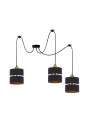 Lampa wisząca Assam 3xE27 czarny + złoty 120 cm