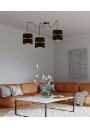 Assam pendant light 3xE27 black / gold 120 cm - product image 1