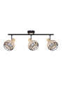 Tajga ceiling light 3xE14 black / drewniany 64 cm
