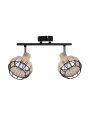 Lampa sufitowa Tajga czarny + drewniany 44 cm