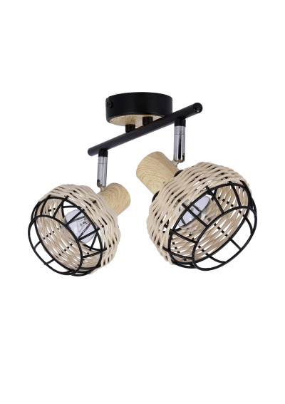 Lampa sufitowa Tajga czarny + drewniany 44 cm - zdjęcie produktu 2