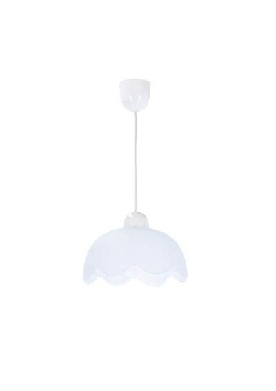 Lampa wisząca Bratek 1xE27 biały 18 cm
