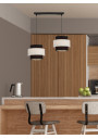 Lampa wisząca Benta 2xE27 czarny+kremowy 54 cm - zdjęcie produktu 1